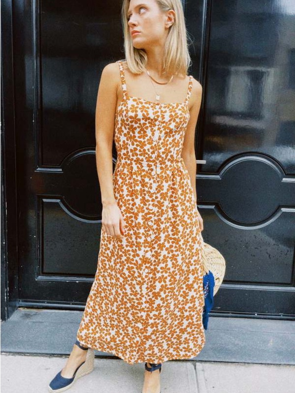 LUSH charlotte floral midi dress